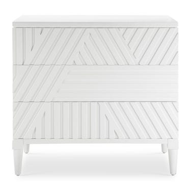 Colby 3 Drawer Chest, White