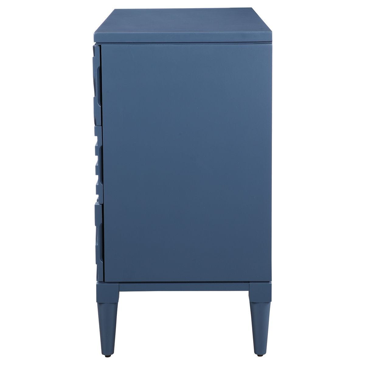 Colby 3 Drawer Chest, Blue – Furniture by Uttermost | Sutter & Vale