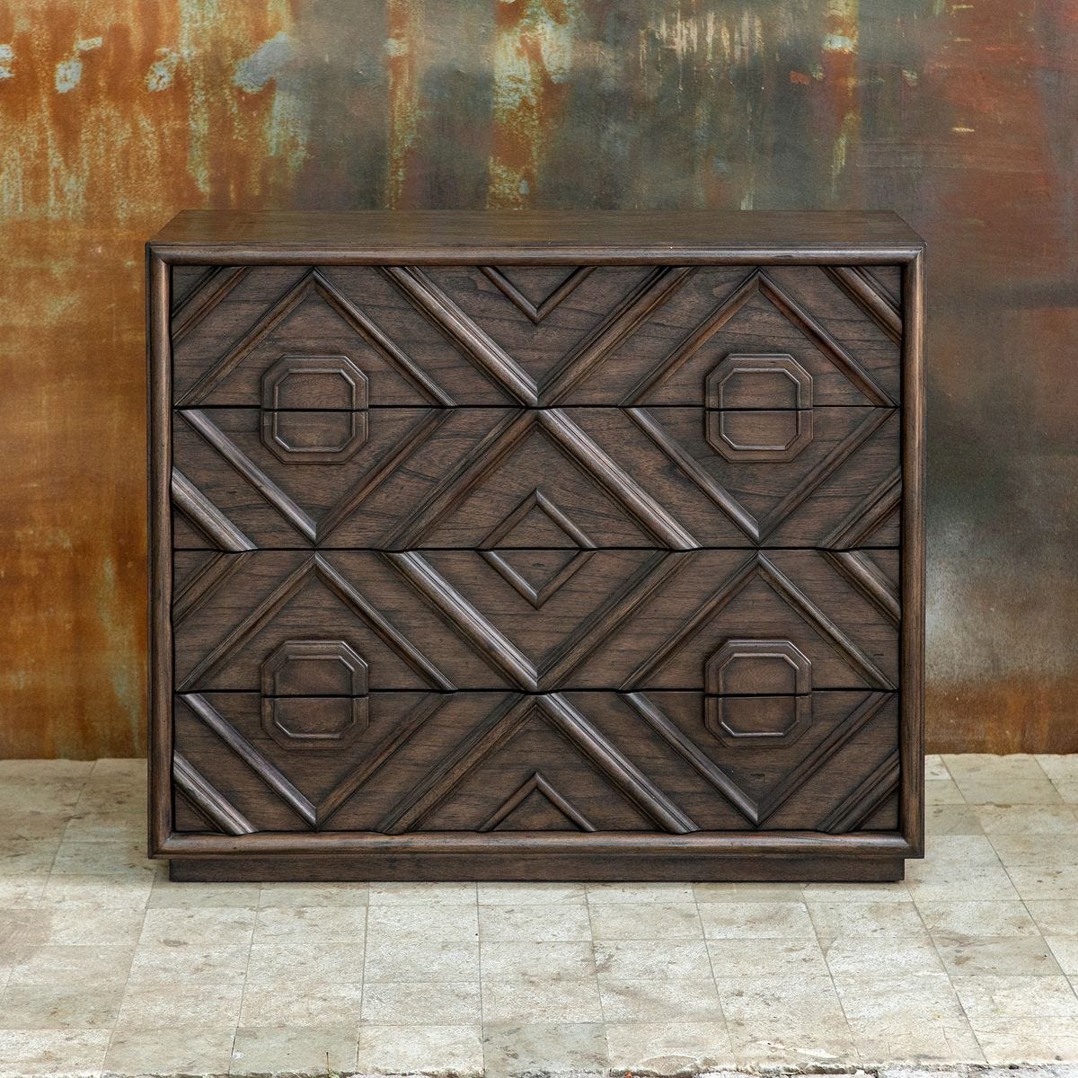 Mindra 4 Drawer Chest – Furniture by Uttermost | Sutter & Vale