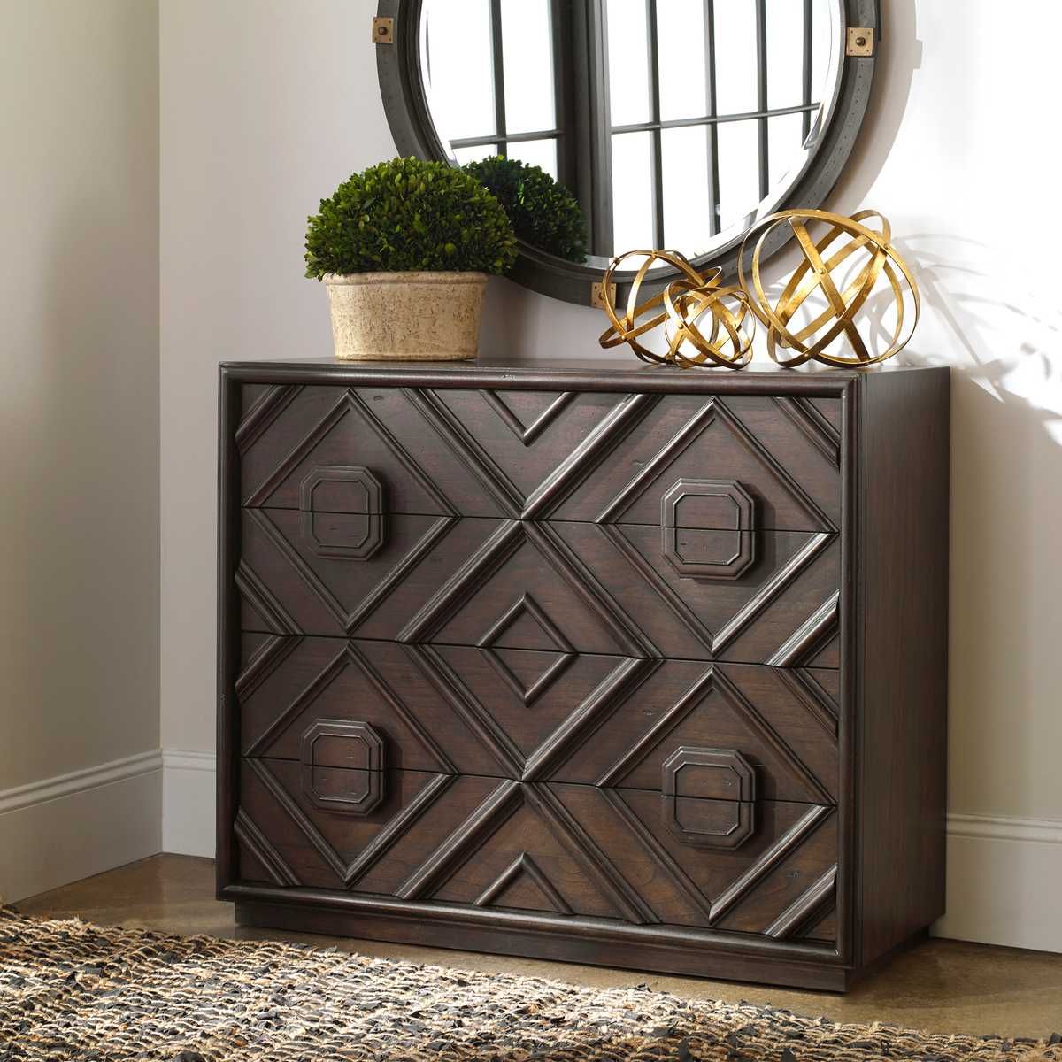 Mindra 4 Drawer Chest – Furniture by Uttermost | Sutter & Vale