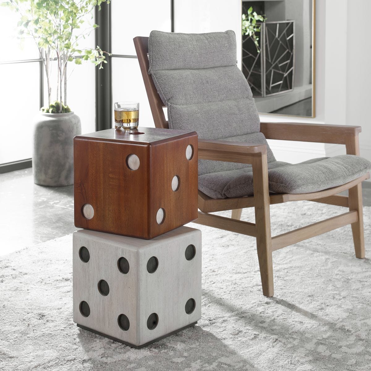 Roll the Dice Accent Table – Furniture by Uttermost | Sutter & Vale