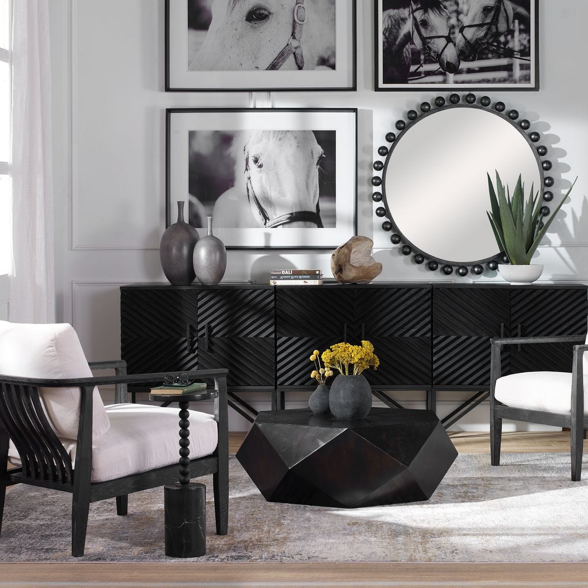 Volker Small Coffee Table, Black – Furniture by Uttermost | Sutter & Vale