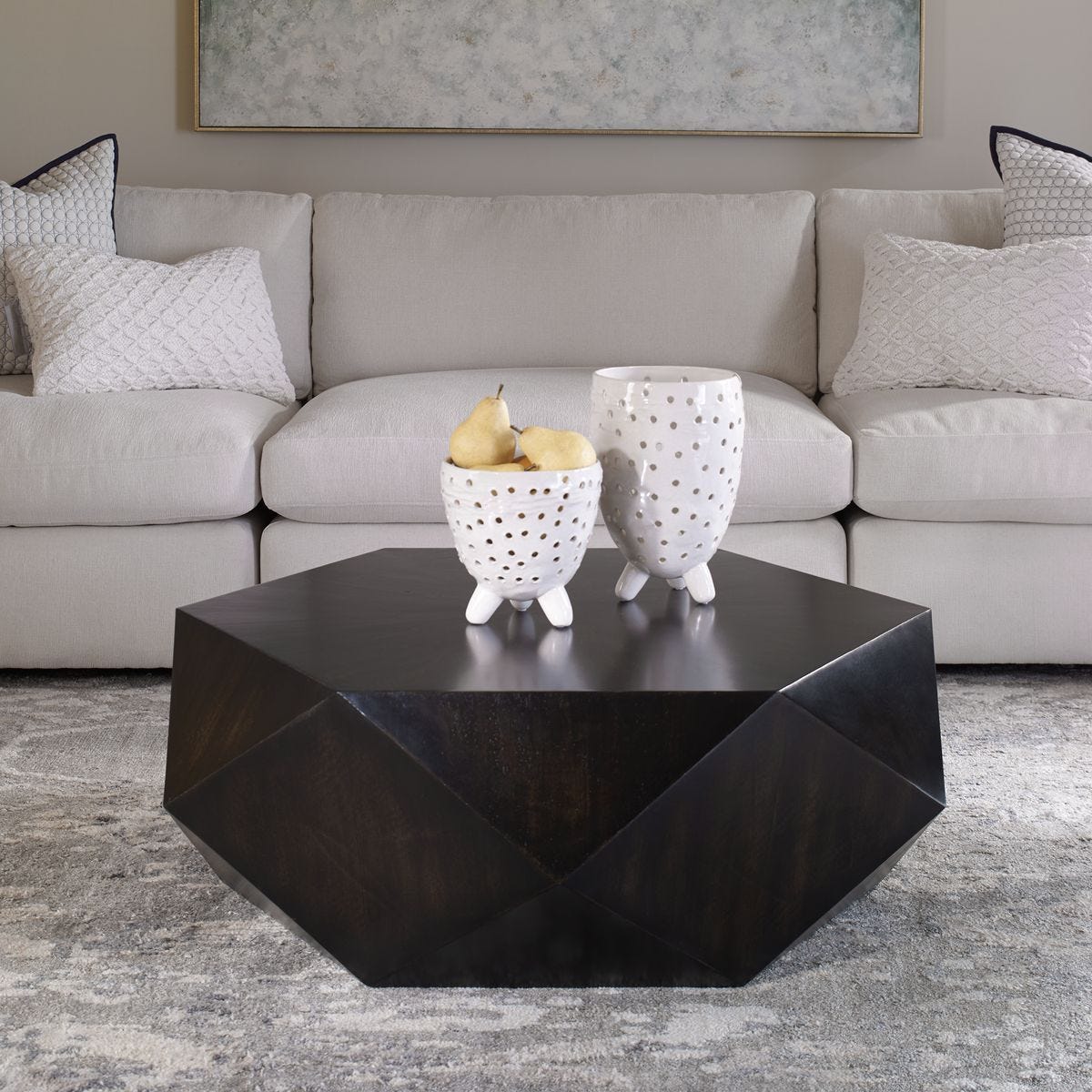 Volker Small Coffee Table, Black – Furniture by Uttermost | Sutter & Vale