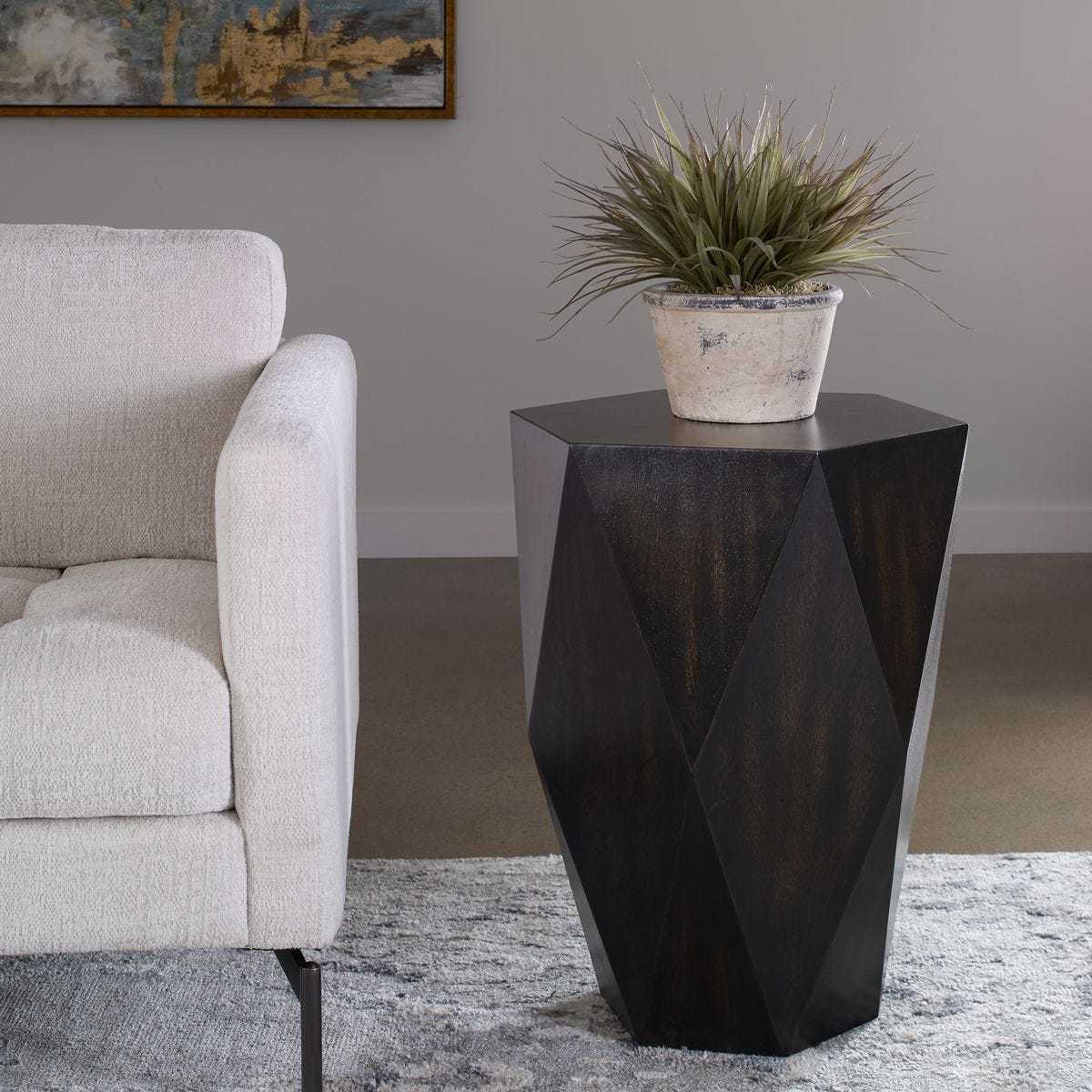 Volker Side Table, Black – Furniture by Uttermost | Sutter & Vale