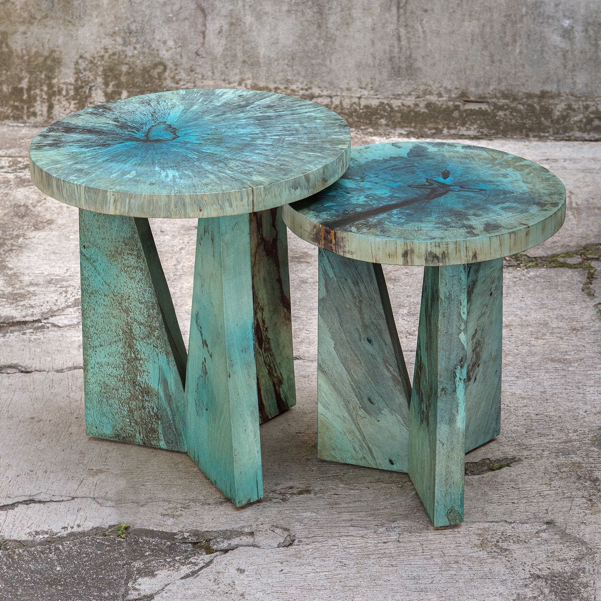 Nadette Nesting Tables, Blue, S/2 – Furniture by Uttermost | Sutter & Vale