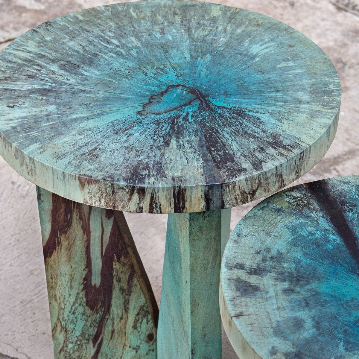 Nadette Nesting Tables, Blue, S/2 – Furniture by Uttermost | Sutter & Vale