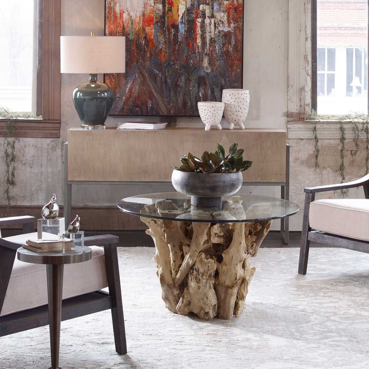 Driftwood Coffee Table, Small, 2 Cartons – Furniture by Uttermost | Sutter & Vale
