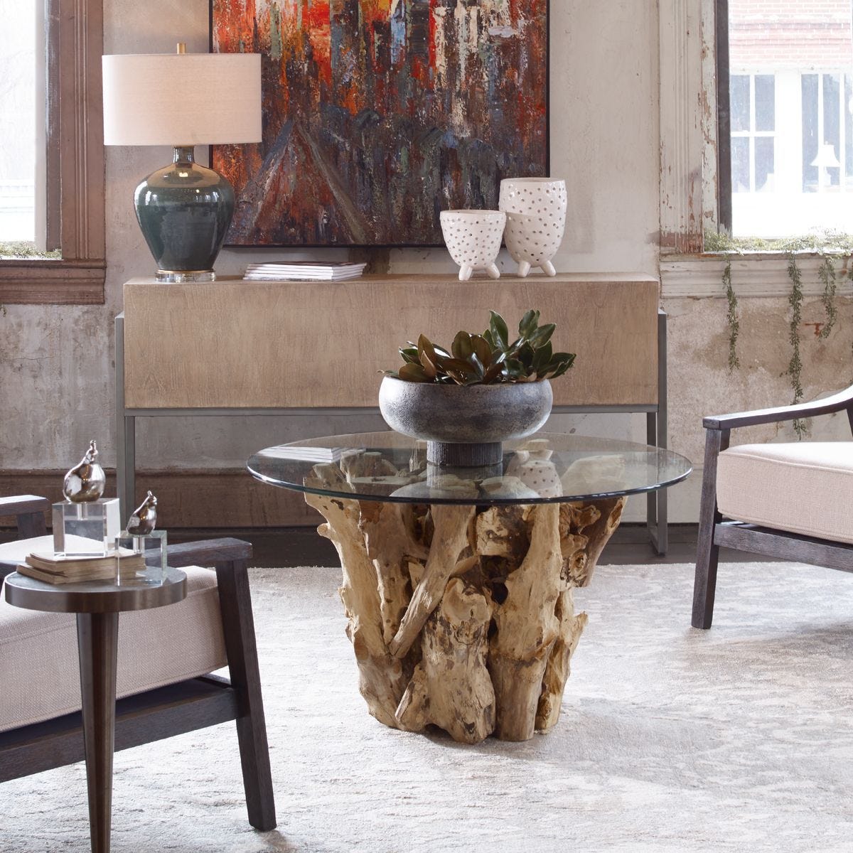 Driftwood Coffee Table, Small, 2 Cartons – Furniture by Uttermost | Sutter & Vale
