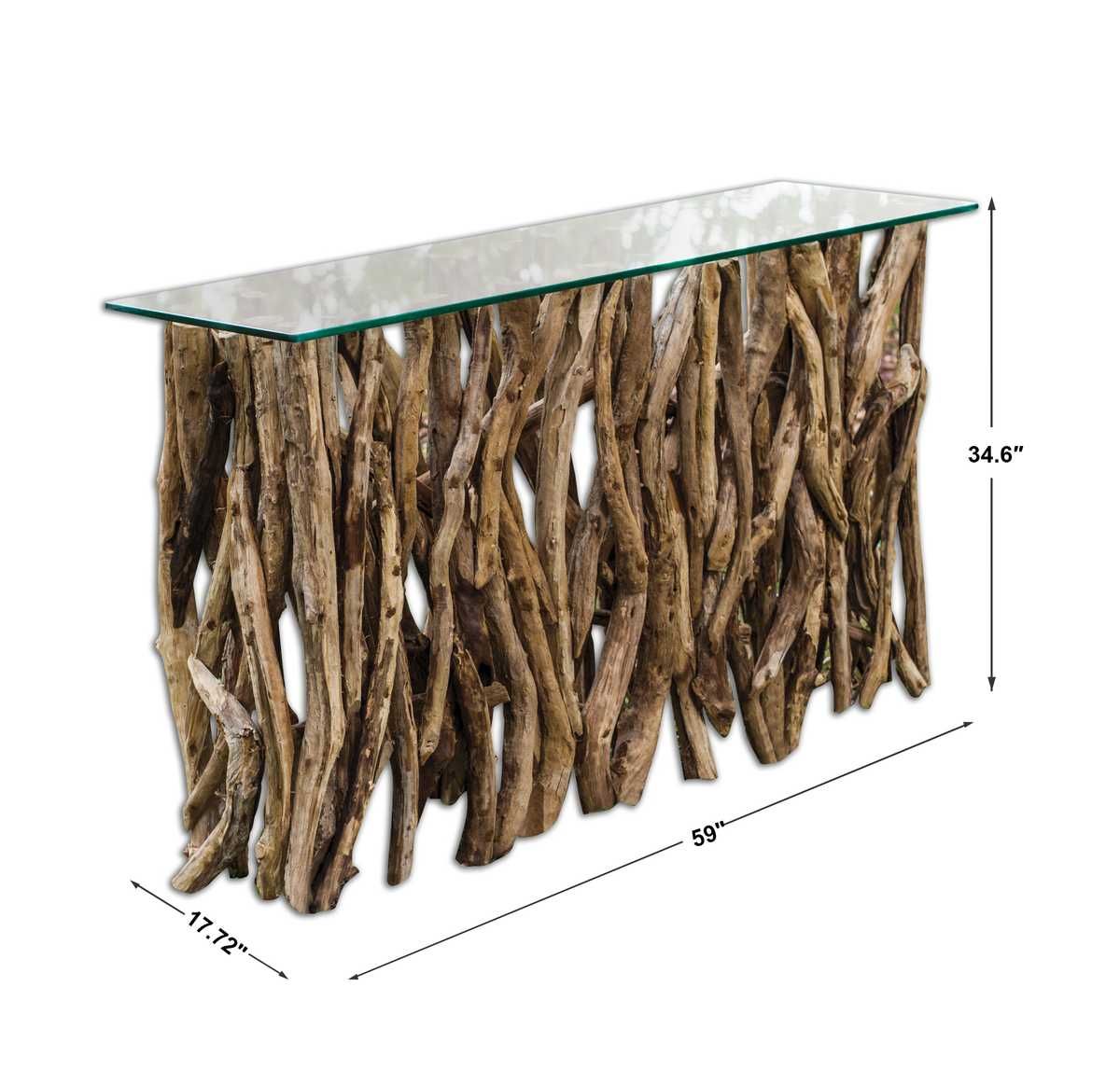 Teak Wood Console – Furniture by Uttermost | Sutter & Vale