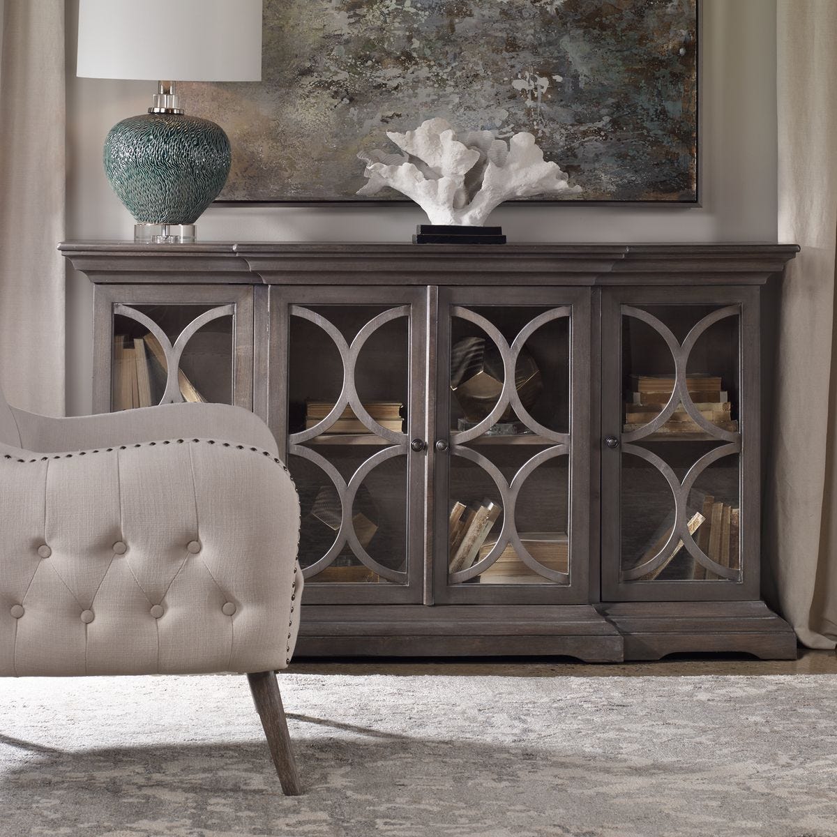 Belino 4 Door Cabinet – Furniture by Uttermost | Sutter & Vale