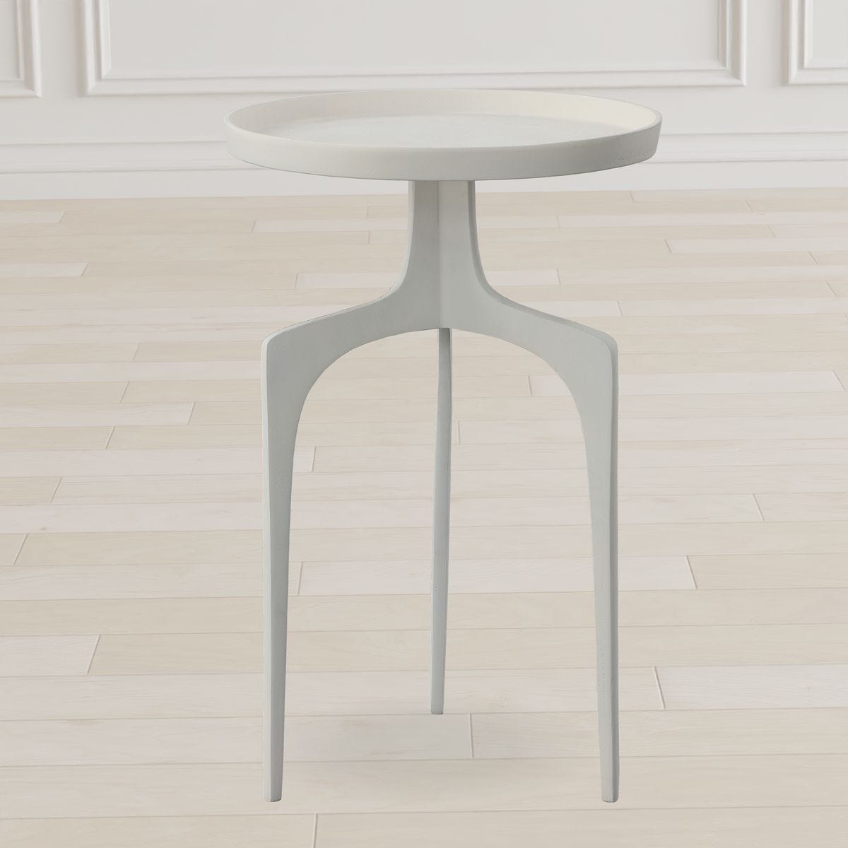Kenna Accent Table, White – Furniture by Uttermost | Sutter & Vale