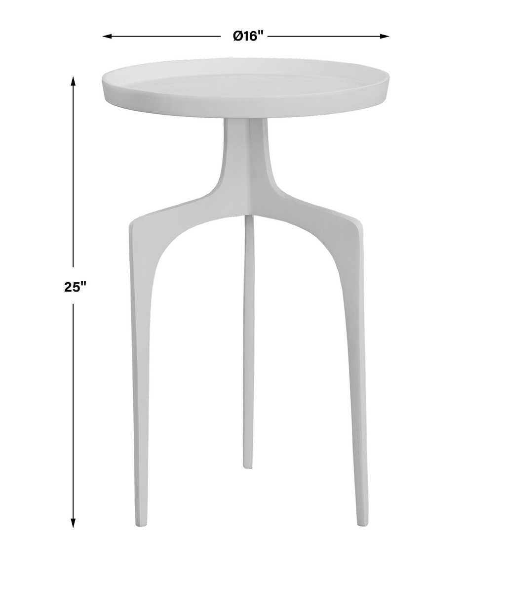 Kenna Accent Table, White – Furniture by Uttermost | Sutter & Vale