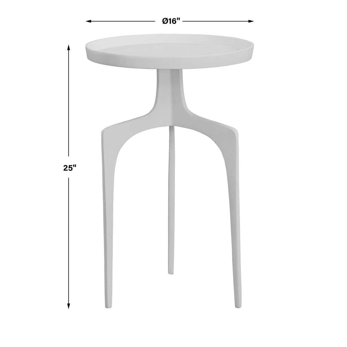 Kenna Accent Table, White