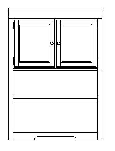 Cherry Creek Wall Desk Hutch