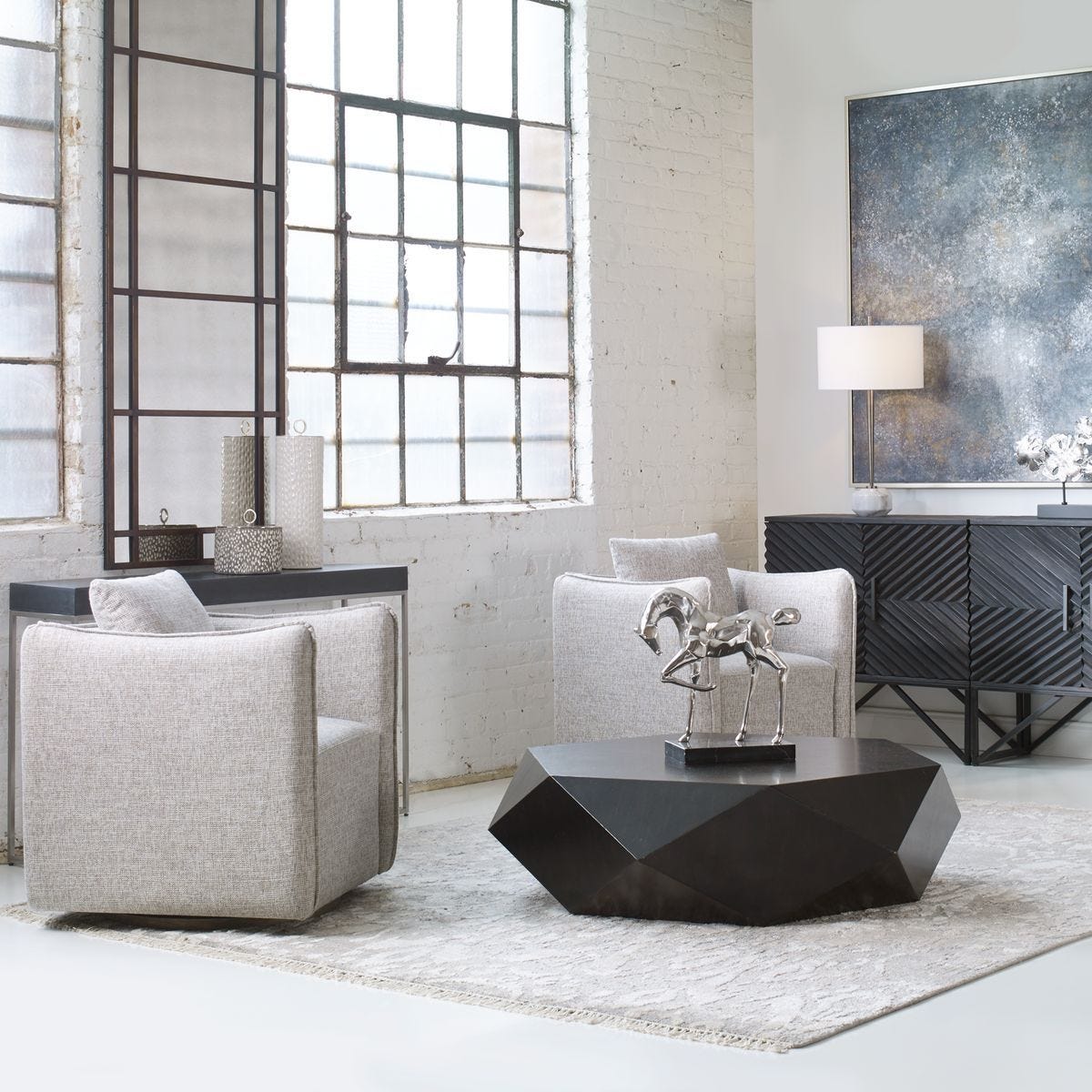 Volker Coffee Table, Black – Furniture by Uttermost | Sutter & Vale