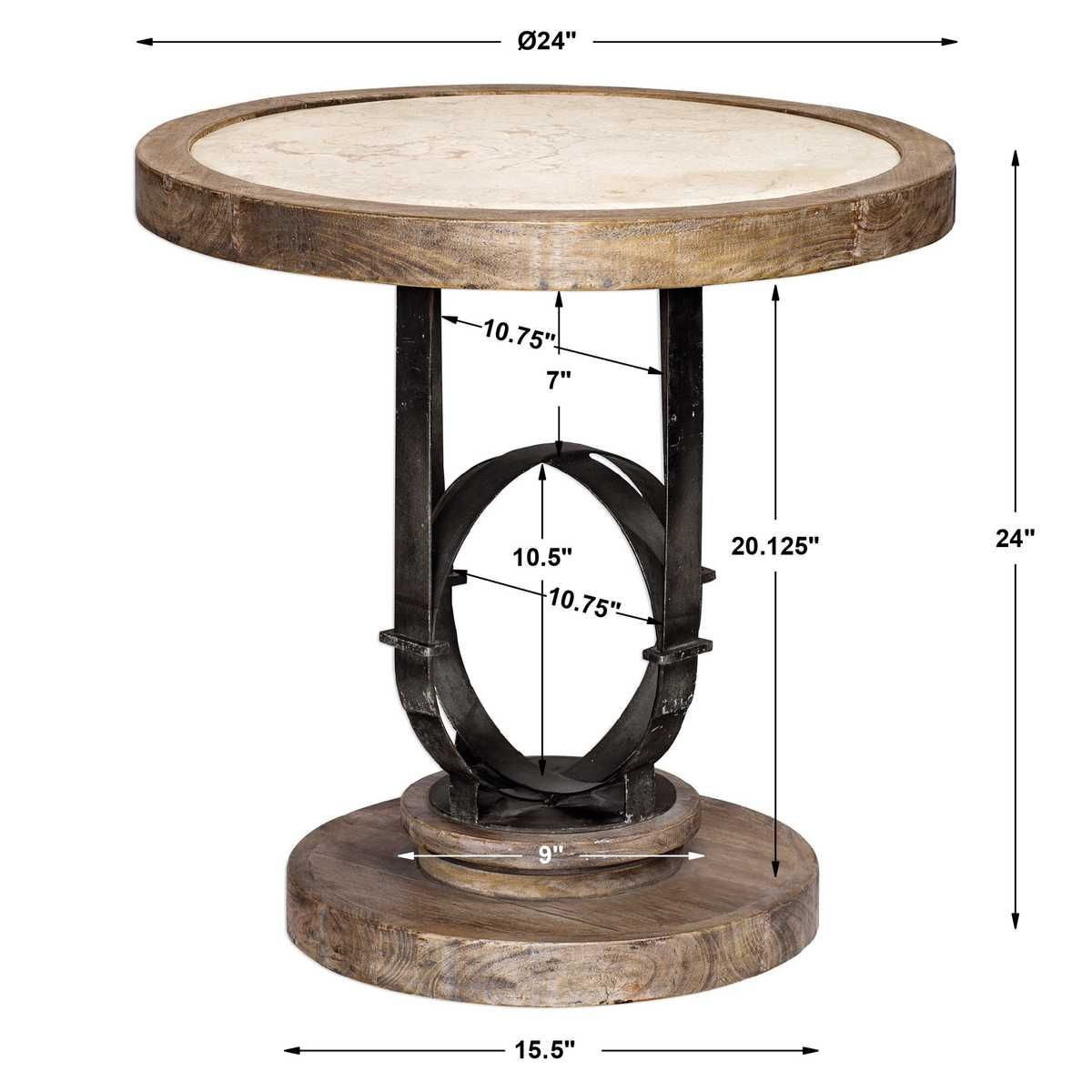 Sydney Side Table – Furniture by Uttermost | Sutter & Vale