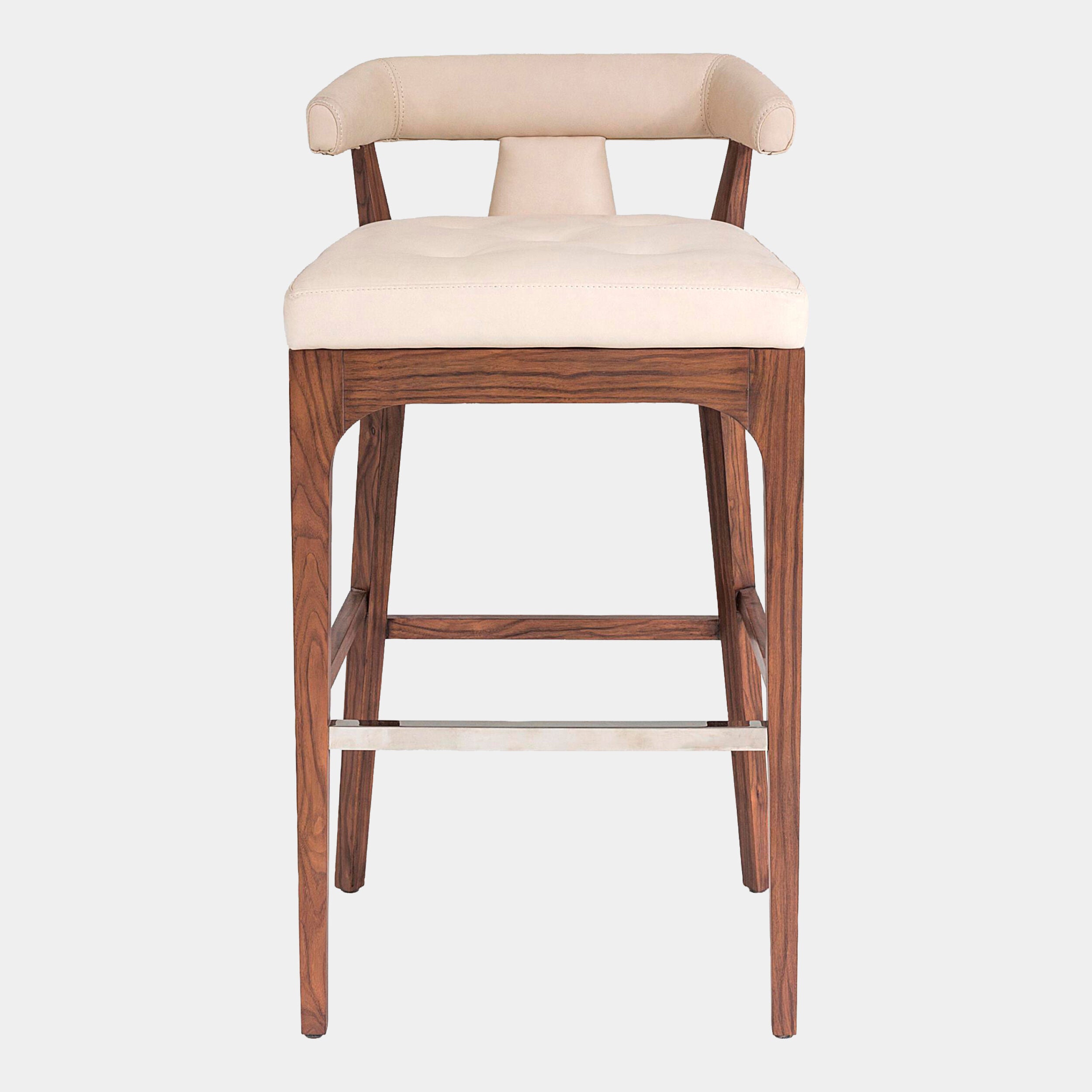 Moderno Barstool-Ivory Marble Leather