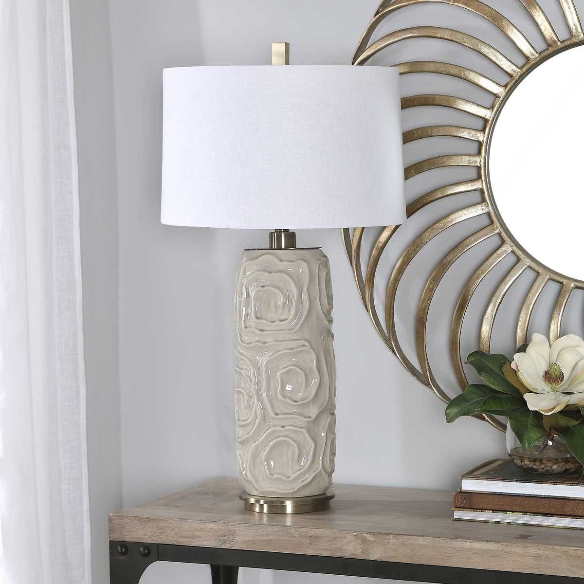 Zade Table Lamp, Gray – Lamps by Uttermost | Sutter & Vale