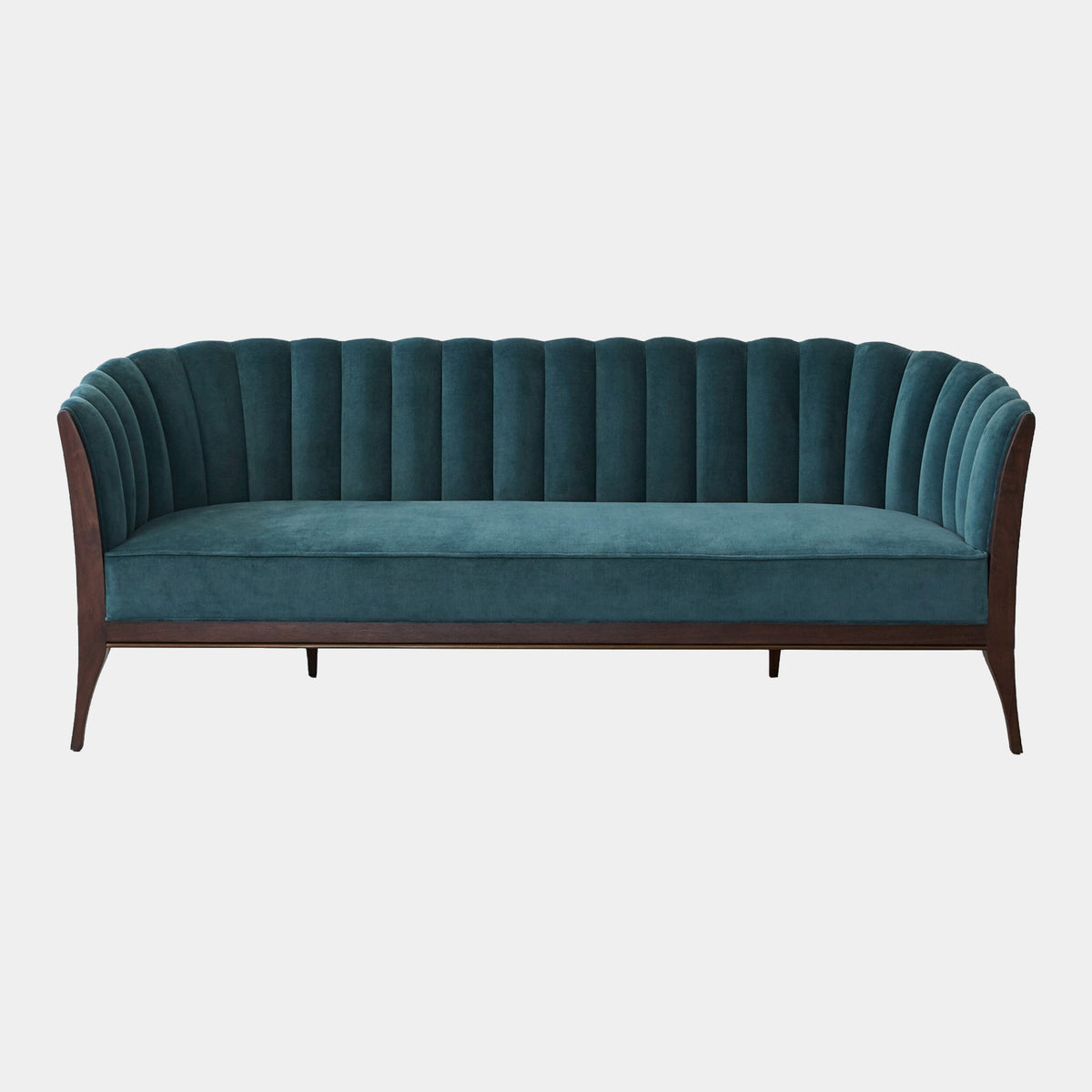 Connor Channel Back Sofa-Dragonfly Velvet