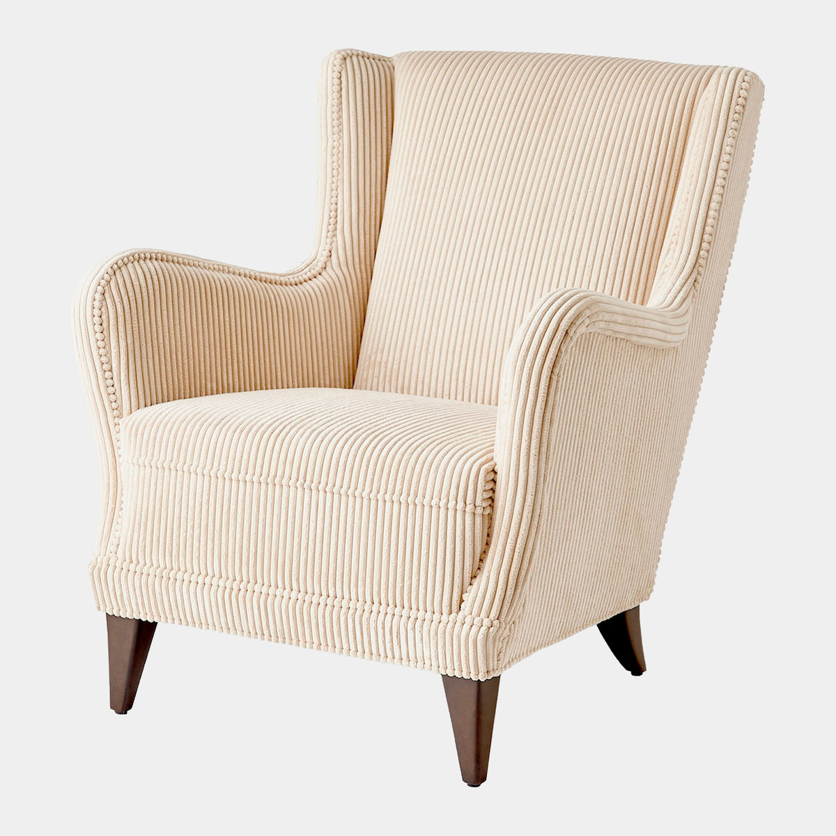 Lounge Chair-Wide Wale Corduroy-Vanilla