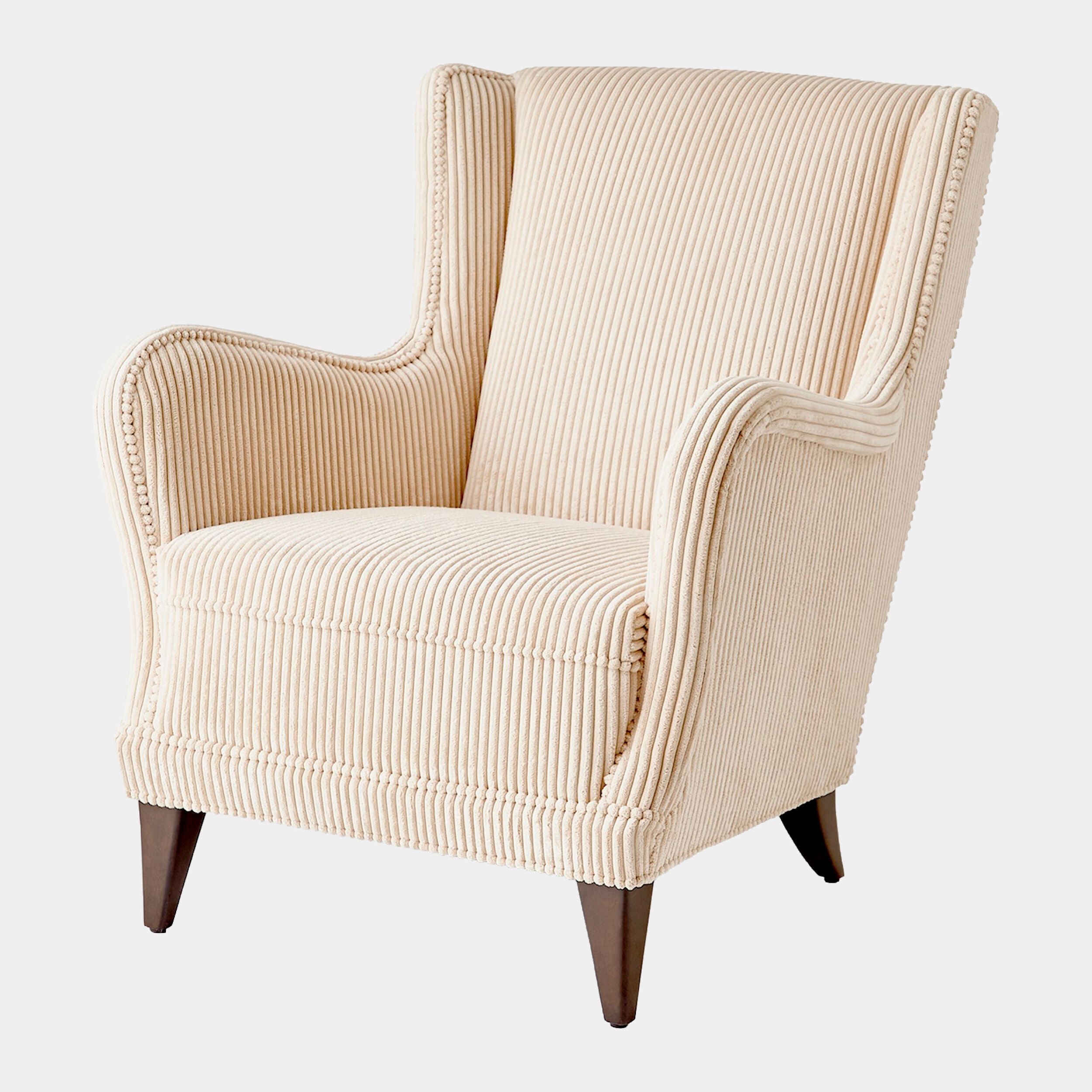 Lounge Chair-Wide Wale Corduroy-Vanilla