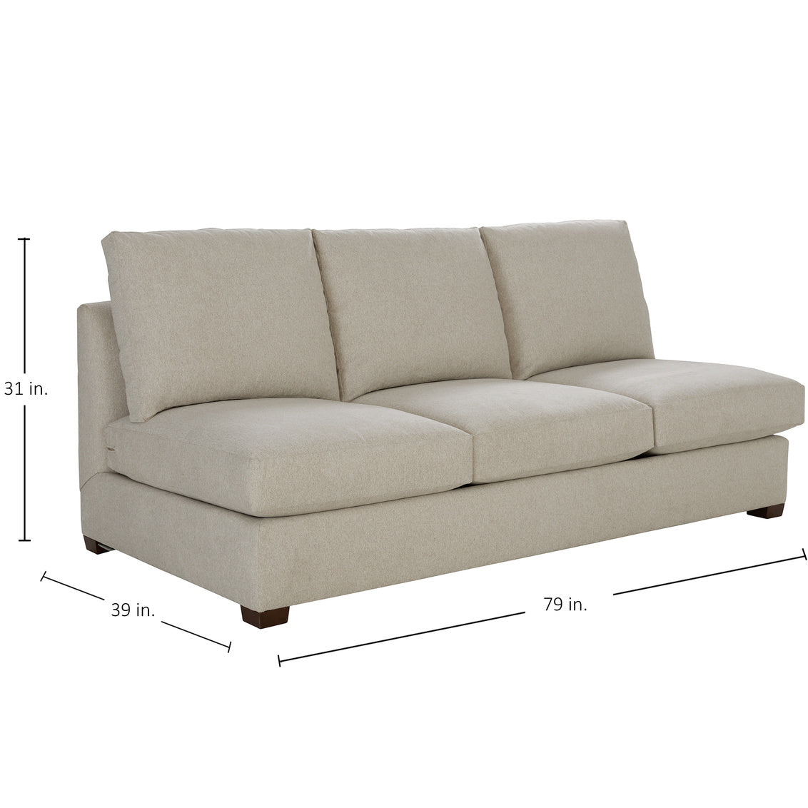 Burk Armless Sofa