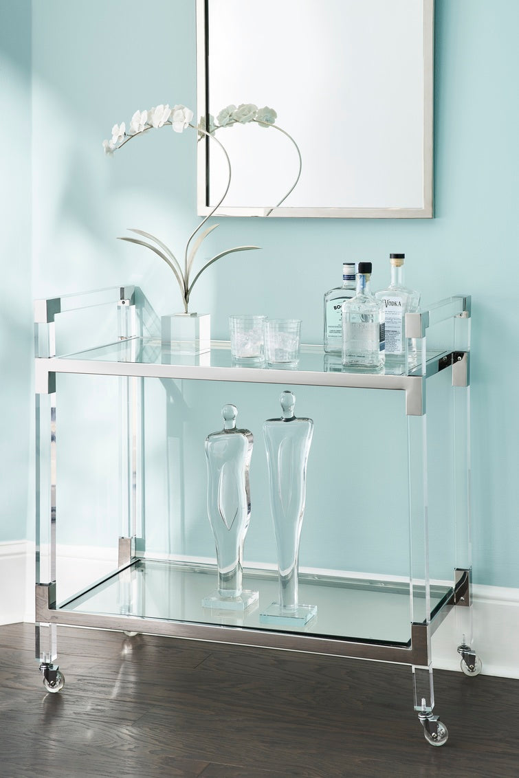 Orchid On Stand - Silver (Med)