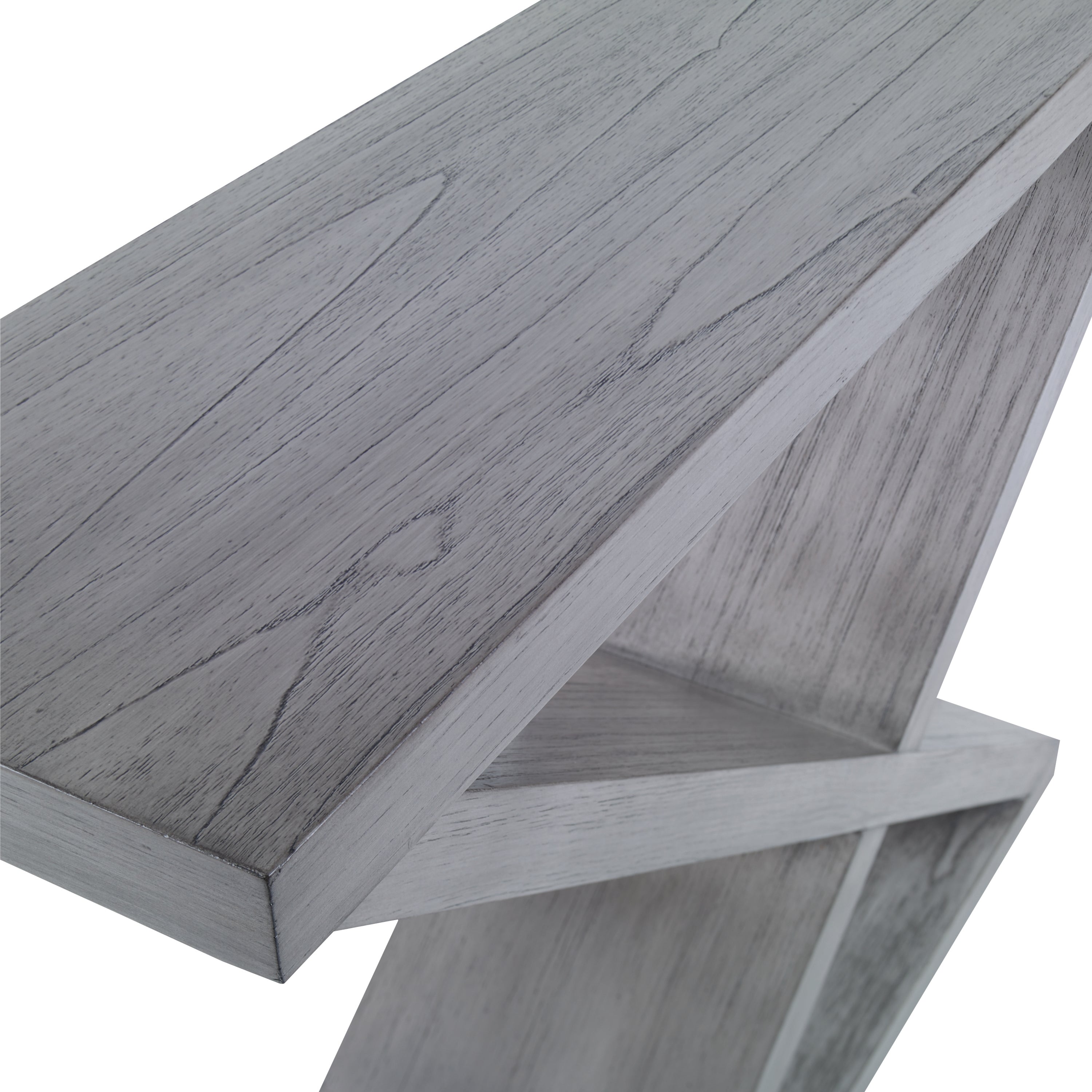 Salone Double-V Console - Ash Grey in Grey – Ambella Home