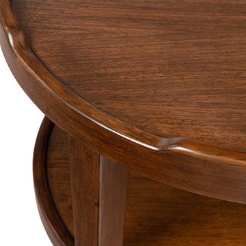 Crenellated Round End Table