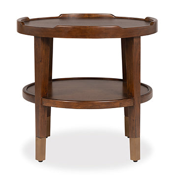 Crenellated Round End Table