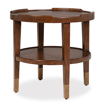 Crenellated Round End Table