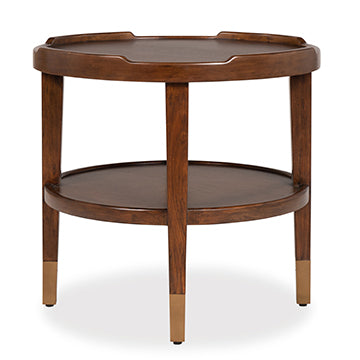 Crenellated Round End Table