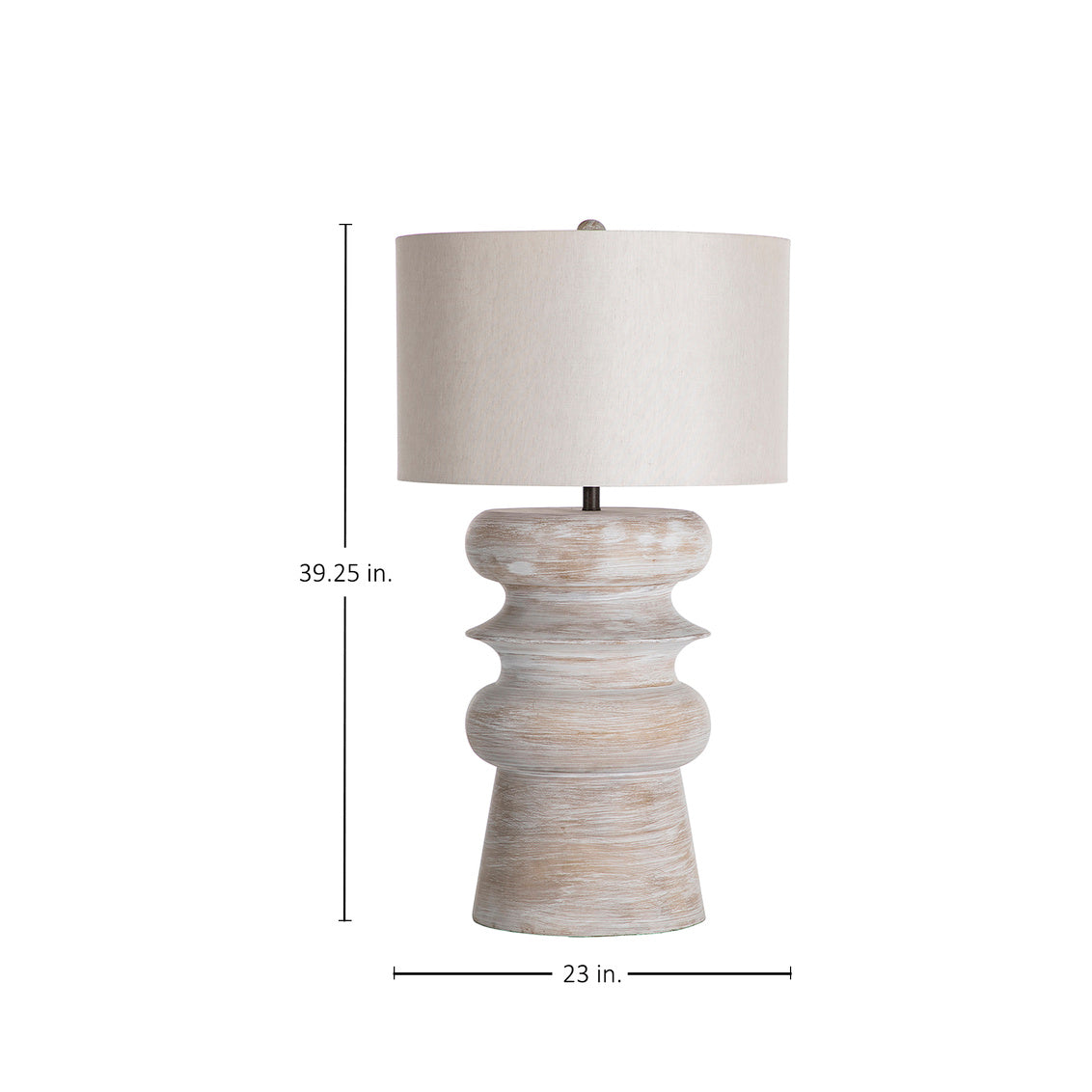 Claudius Table Lamp - Whitewashed