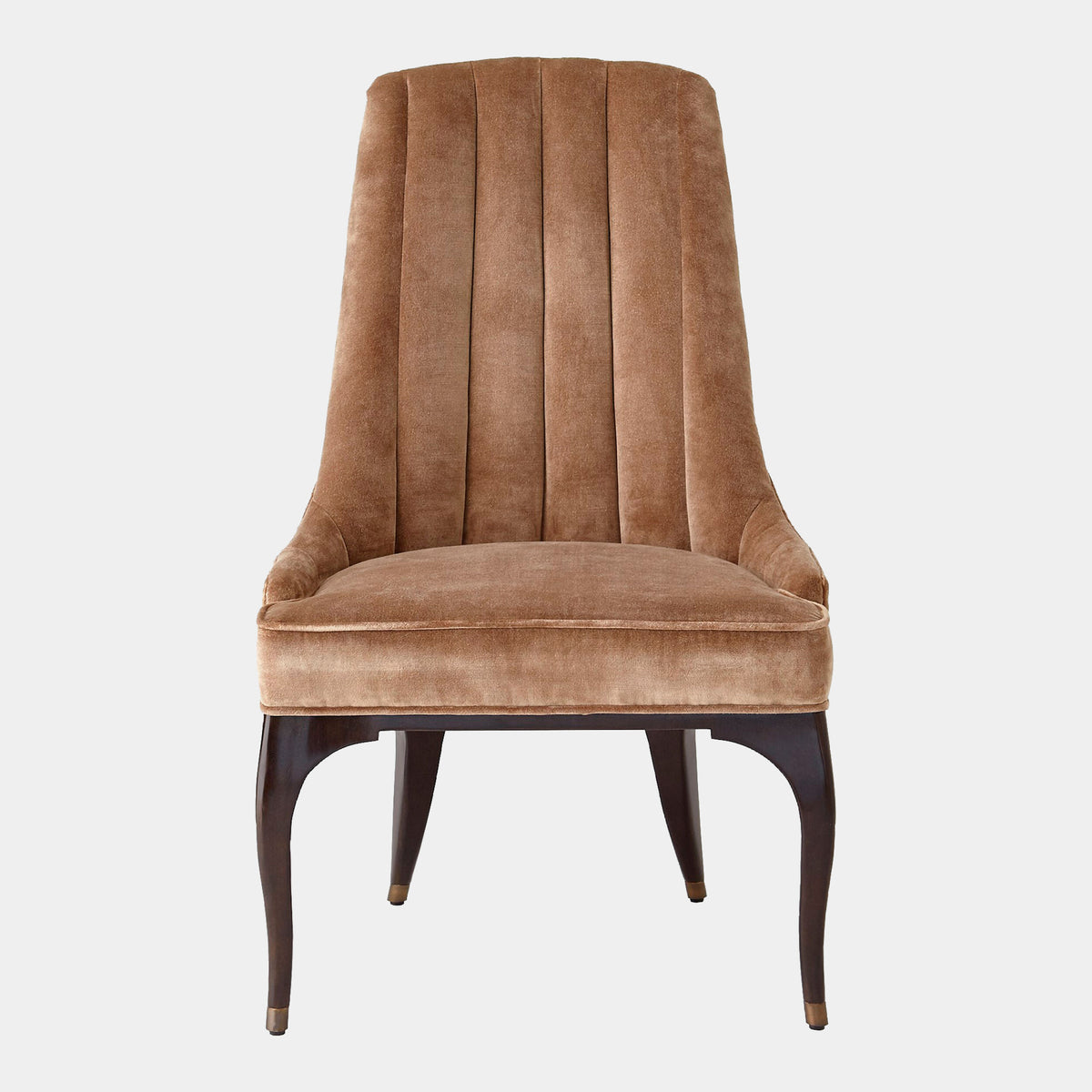Douglas Channel Tufted Dining Chair-Mushroon