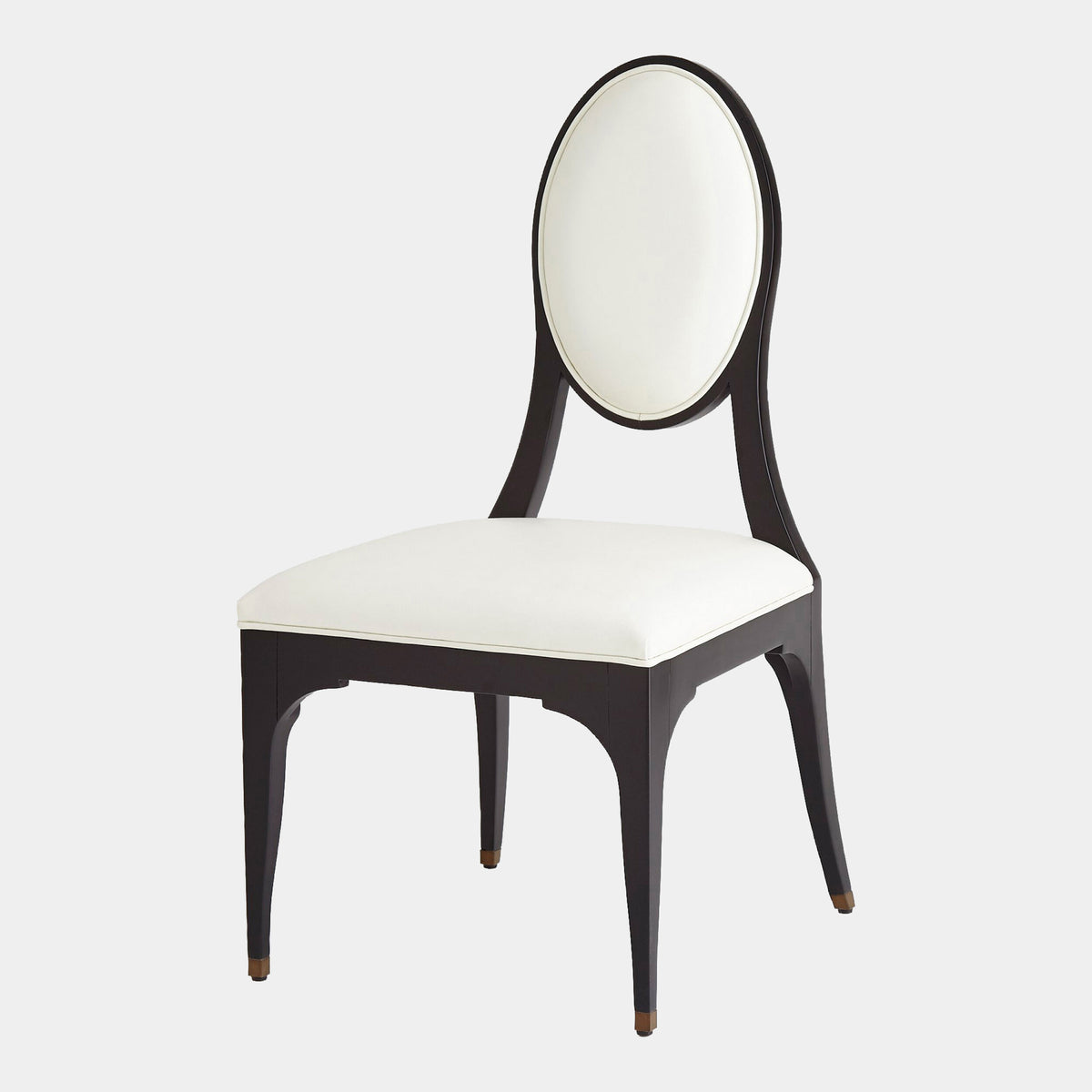 Harlow Chair-Black w/White Leather