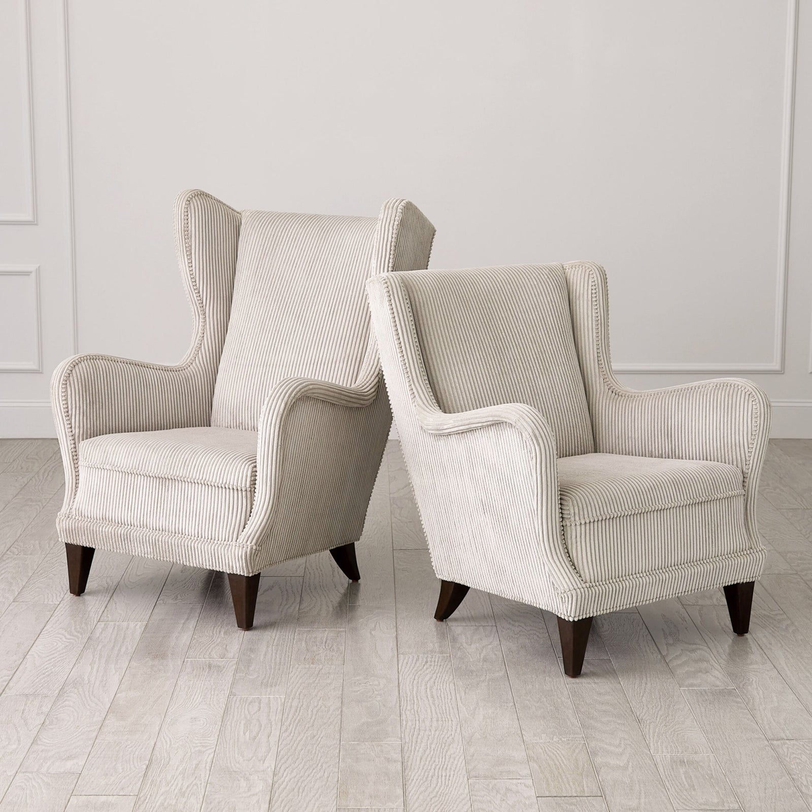 Wing Chair-Wide Wale Corduroy-Smoke