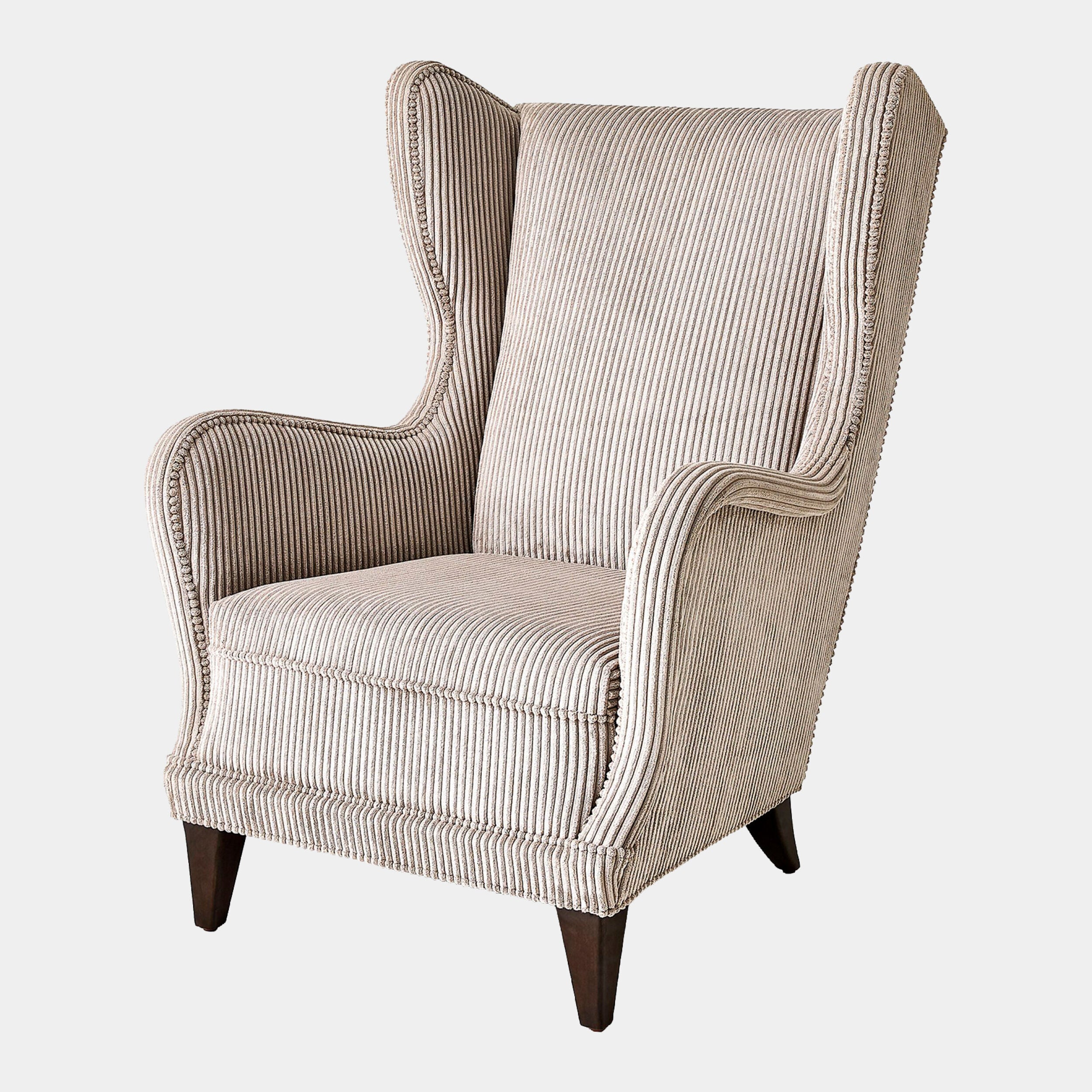 Wing Chair-Wide Wale Corduroy-Smoke