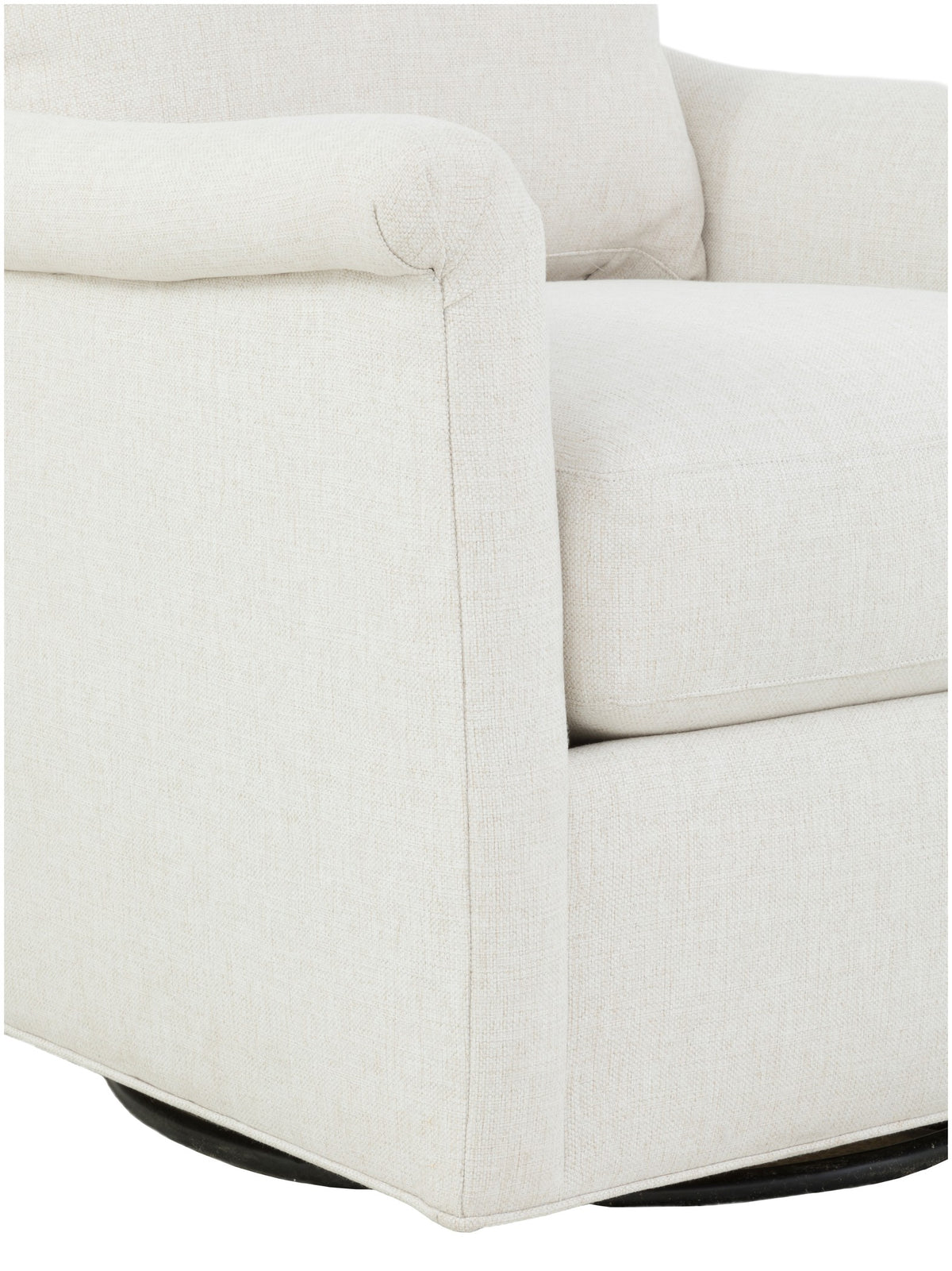 Leather Rolled Pleated Arm Swivel Glider (L-2734-32) - Fairfield Chair