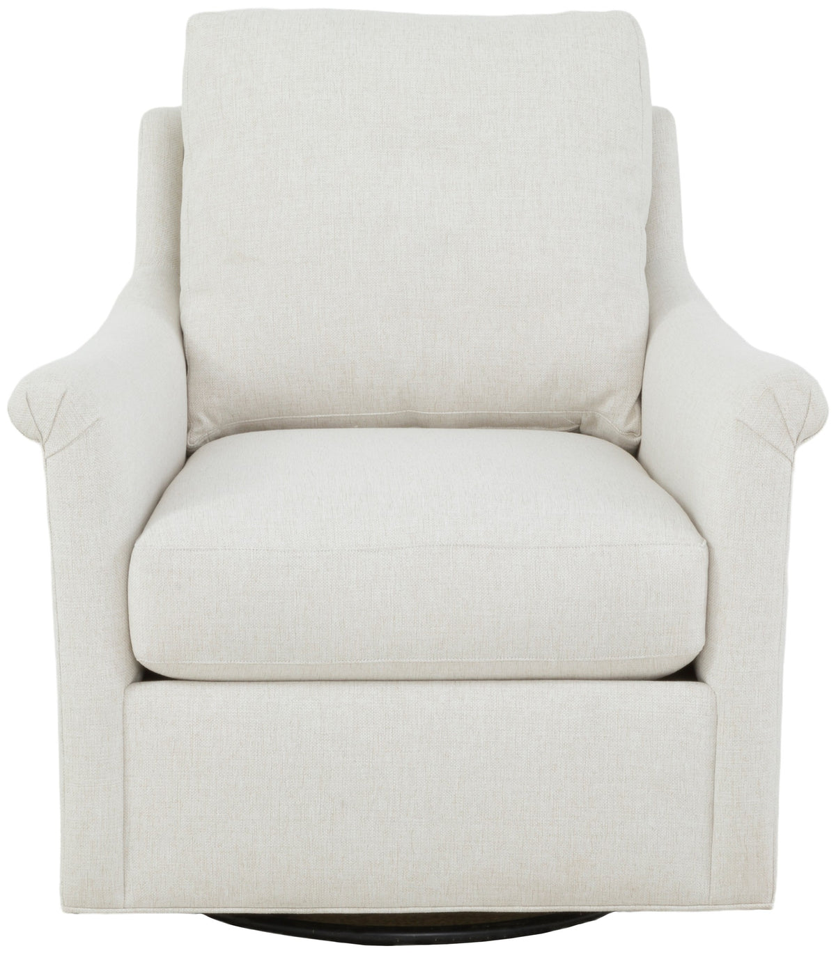 Leather Rolled Pleated Arm Swivel Glider (L-2734-32) - Fairfield Chair