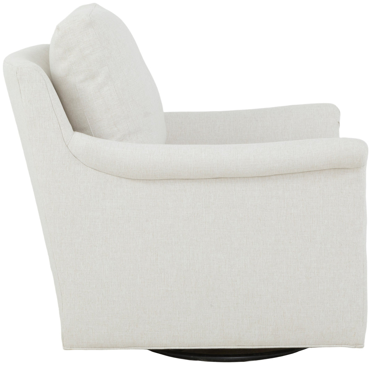 Leather Rolled Pleated Arm Swivel Glider (L-2734-32) - Fairfield Chair