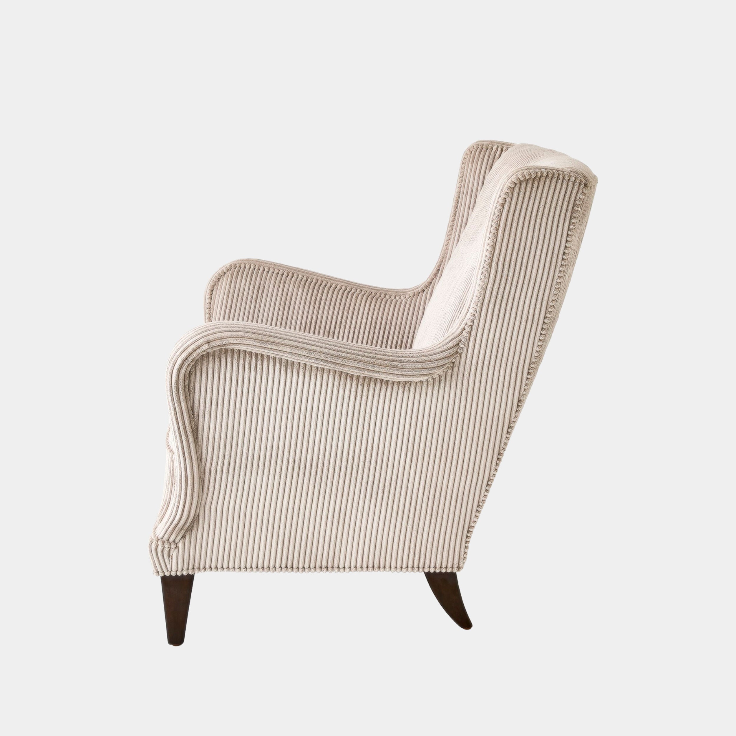 Lounge Chair-Wide Wale Corduroy-Smoke