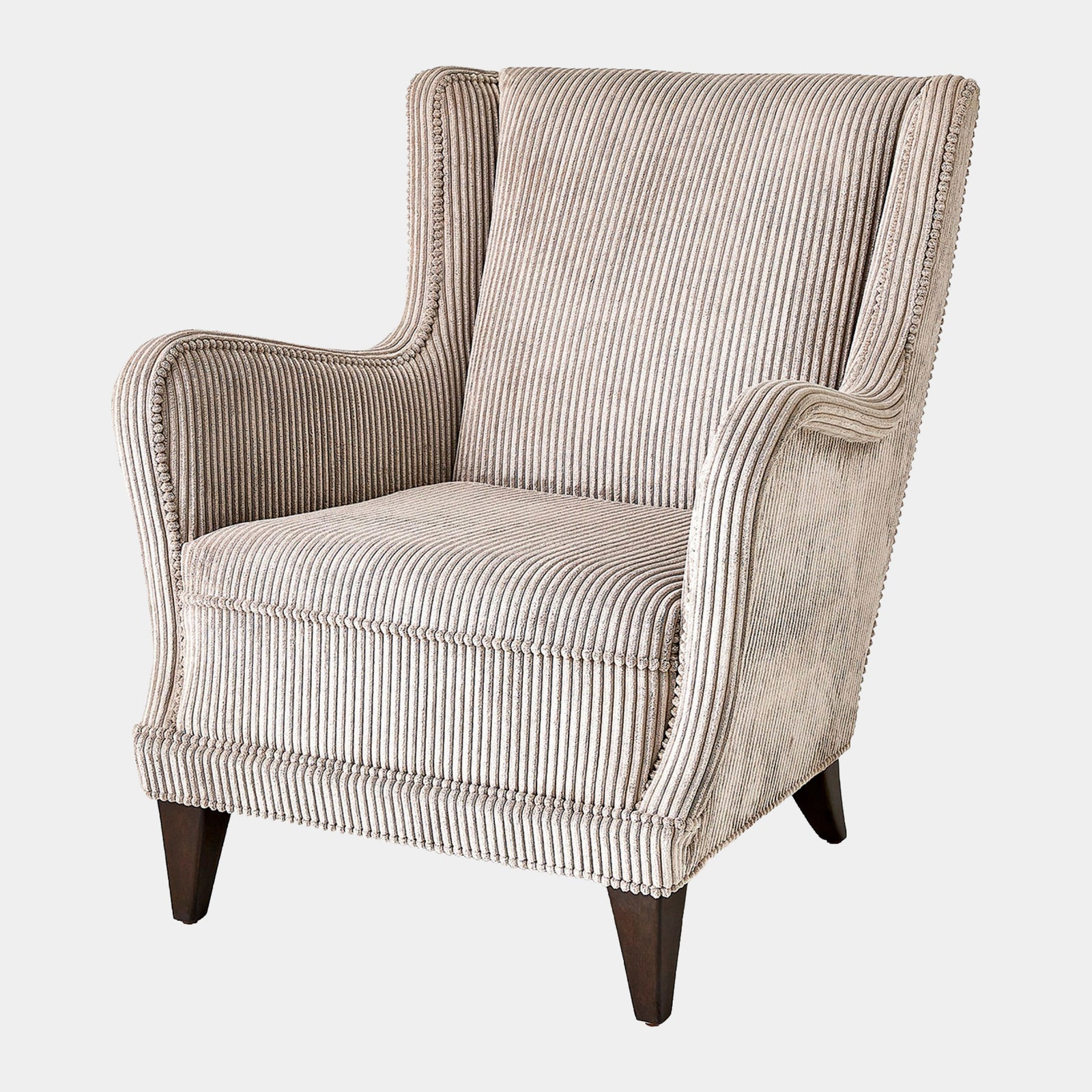 Lounge Chair-Wide Wale Corduroy-Smoke