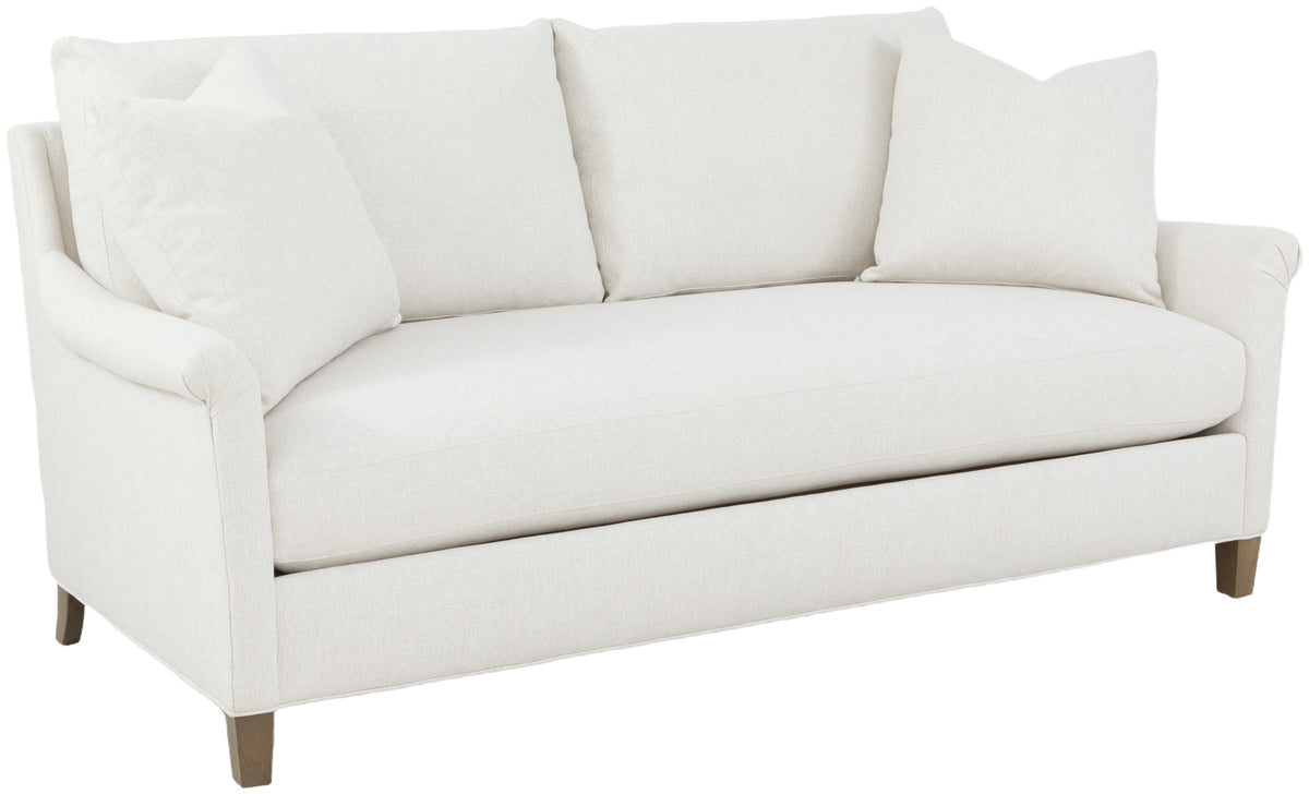 80" Leather Rolled Pleated Arm Sofa (L-2739-80) - Fairfield Chair