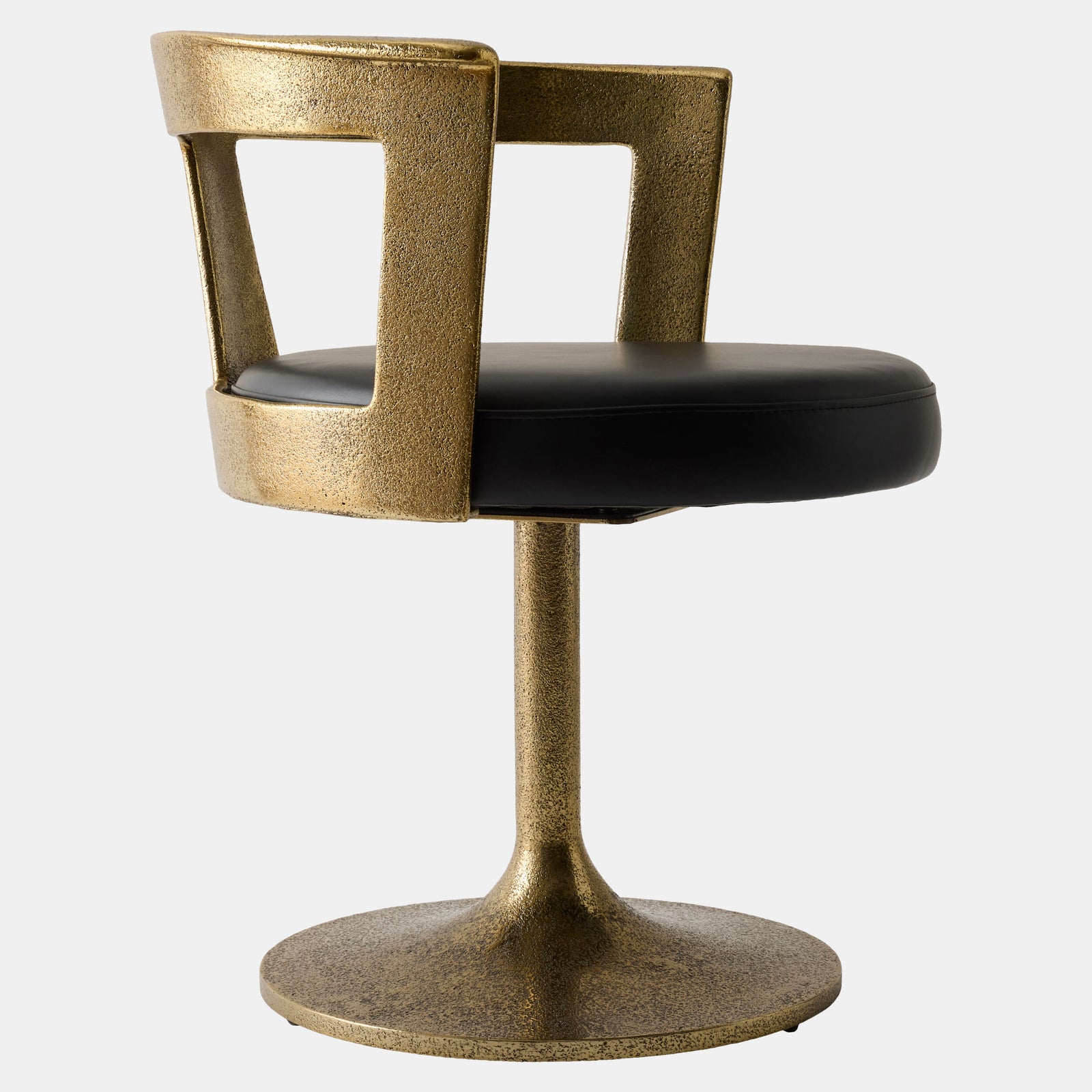 Metro Chair-Textured Gold with Leather
