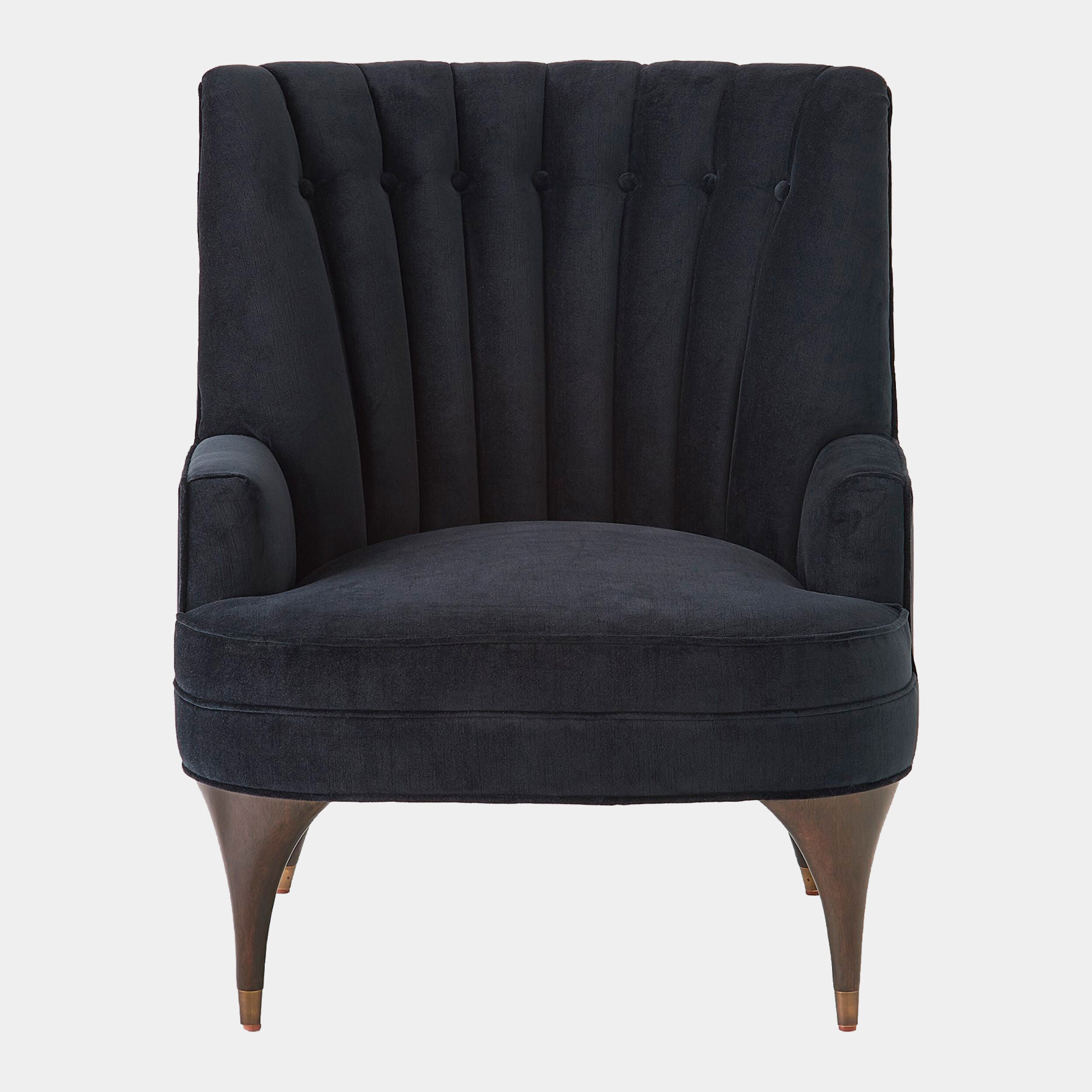 Duncan Chair-Black Velvet