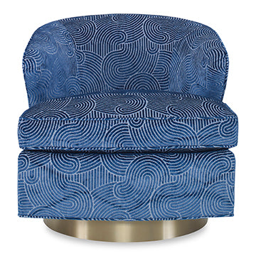 Scoop Swivel - Brass Base Chair