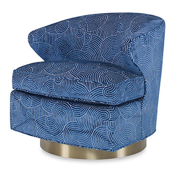 Scoop Swivel - Brass Base Chair