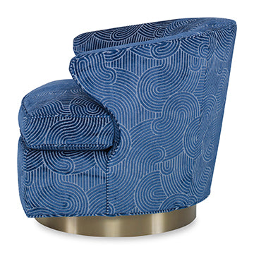 Scoop Swivel - Brass Base Chair