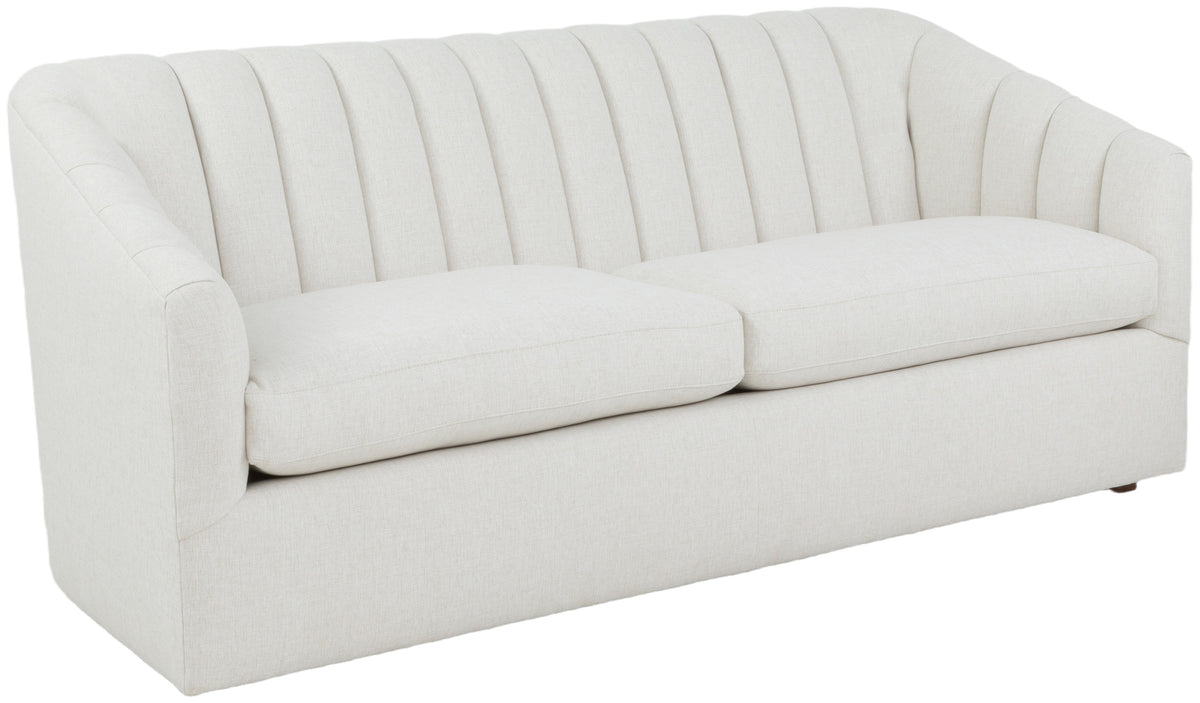 Coco II Channel Back 77" Leather Sofa (L-2782-77) - Fairfield Chair