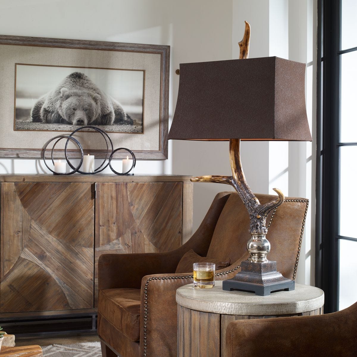 Stag Horn Table Lamp, Dark – Lamps by Uttermost | Sutter & Vale